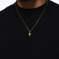 Iced Out Tiny Cross Pendant Necklace